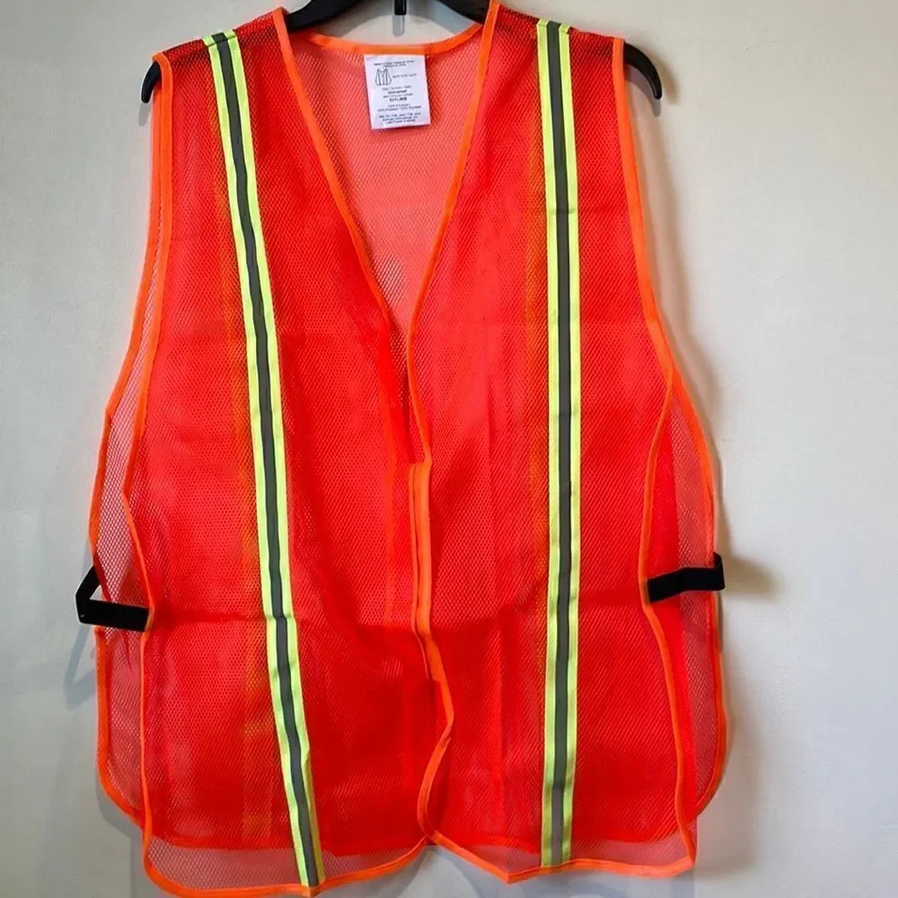 NEW Reflective Orange Safety Vest Large